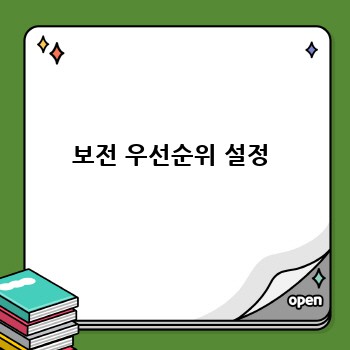 보전 우선순위 설정