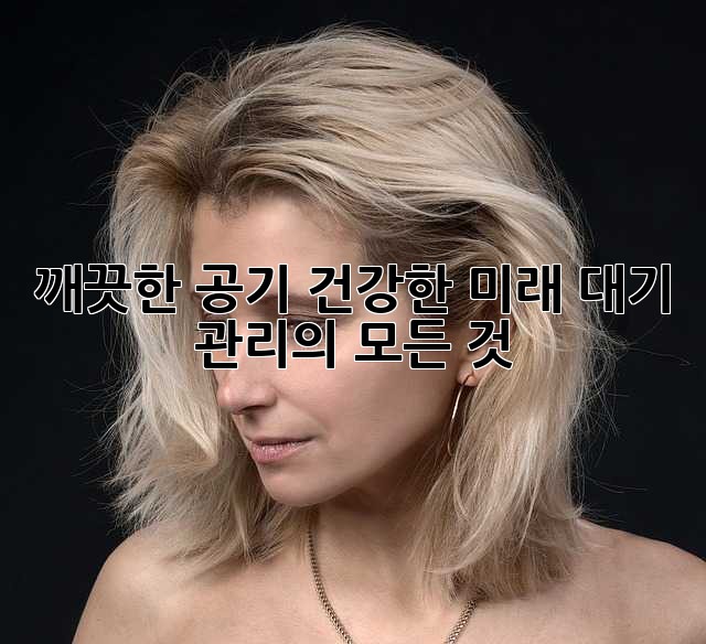 깨끗한 공기, 건강한 미래: 대기 관리의 모든 것