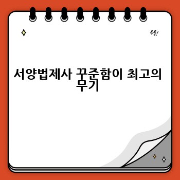 서양법제사 꾸준함이 최고의 무기