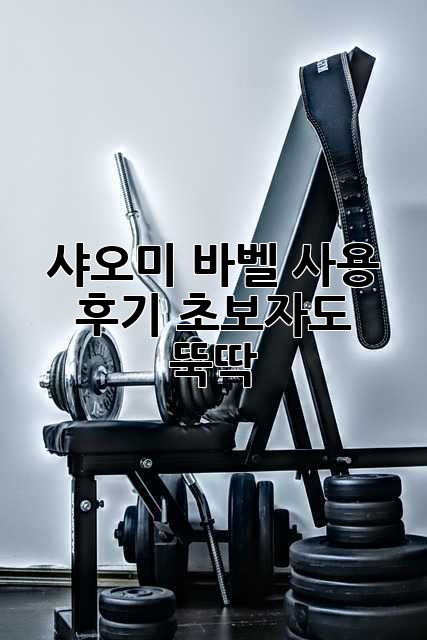샤오미 바벨 사용 후기: 초보자도 뚝딱!