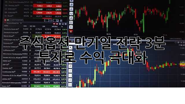 주식옵션 만기일 전략: 3분 투자로 수익 극대화!