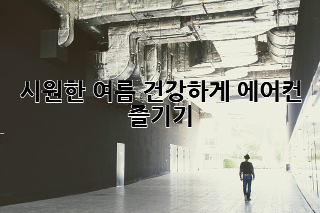 시원한 여름, 건강하게 에어컨 즐기기