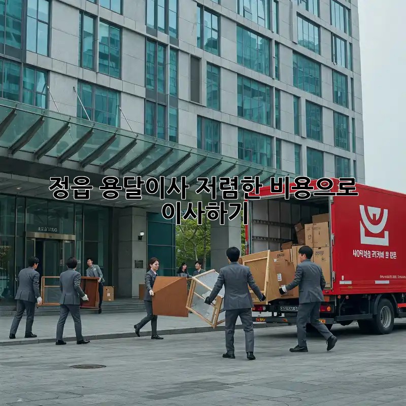 정읍 용달이사 저렴한 비용으로 이사하기
