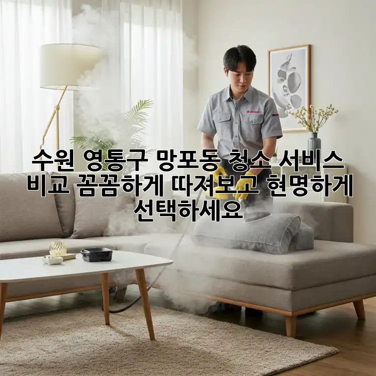 수원 영통구 망포동 청소 서비스 비교: 꼼꼼하게 따져보고 현명하게 선택하세요!